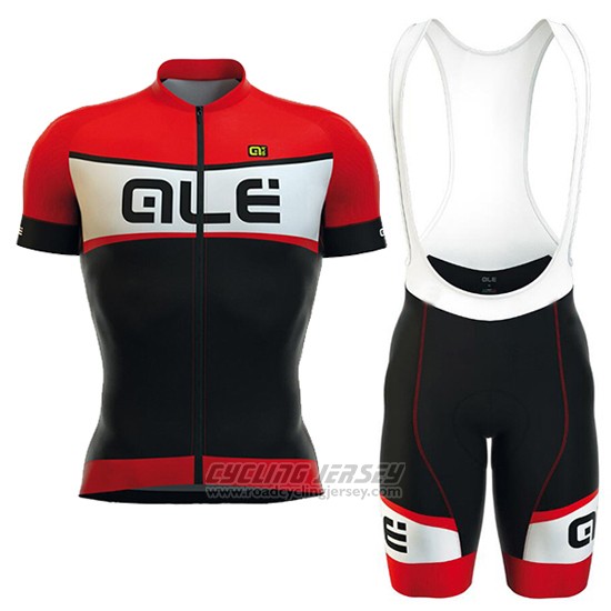 2016 Cycling Jersey ALE Red White Black Short Sleeve and Bib Short