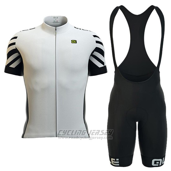 2016 Cycling Jersey ALE White Short Sleeve and Bib Short