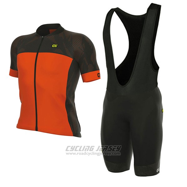 2017 Cycling Jersey ALE Formula 1.0 Ultimate Orange and Black Short Sleeve and Bib Short