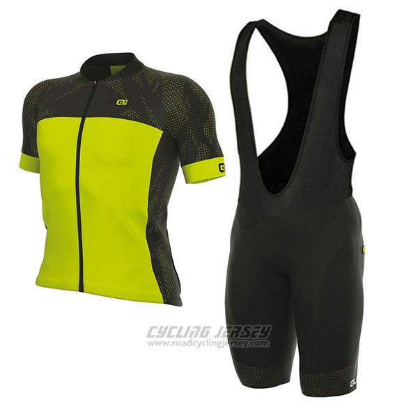 2017 Cycling Jersey ALE Formula 1.0 Ultimate Yellow and Black Short Sleeve and Bib Short