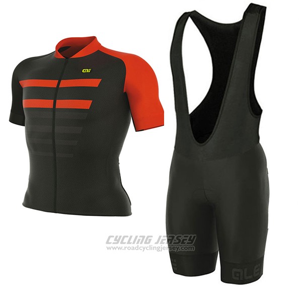 2017 Cycling Jersey ALE Prr 2.0 Piuma Black and Red Short Sleeve and Bib Short