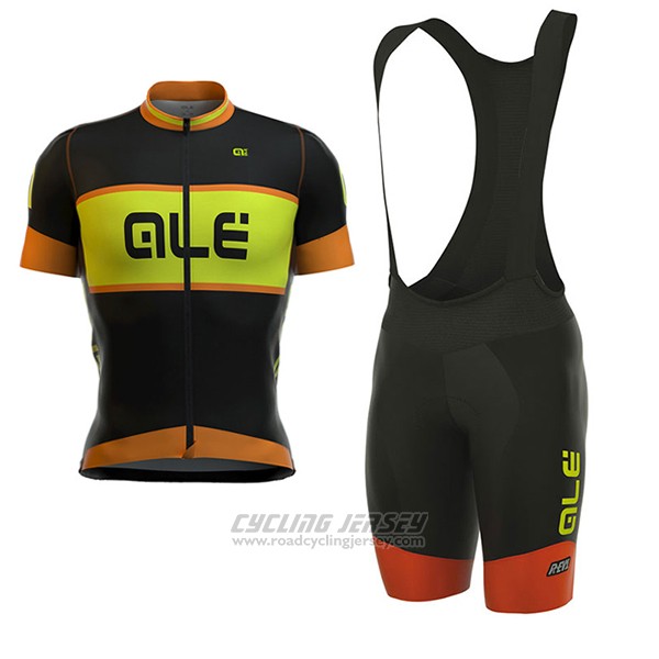 2017 Cycling Jersey ALE R-ev1 Master Orange Short Sleeve and Bib Short