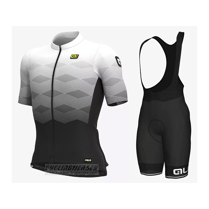 2021 Cycling Jersey ALE White Short Sleeve and Bib Short