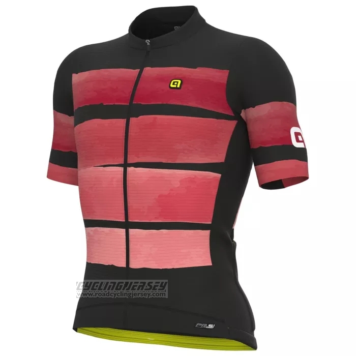 2022 Cycling Jersey ALE Black Red Short Sleeve and Bib Short