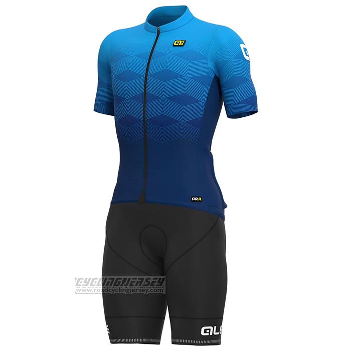 2023 Cycling Jersey ALE Blue Short Sleeve And Bib Short