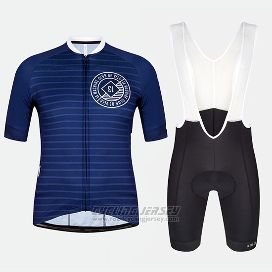2018 Cycling Jersey Machine Club Blue Short Sleeve and Overalls