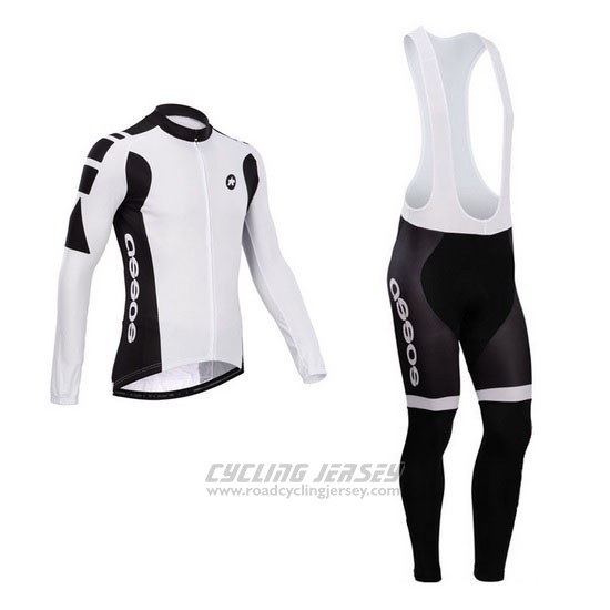2014 Cycling Jersey Assos White Long Sleeve and Bib Tight