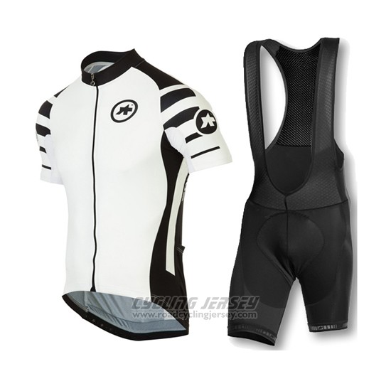 2016 Cycling Jersey Assos Black and White Short Sleeve and Bib Short