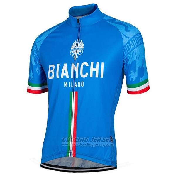 2017 Cycling Jersey Bianchi Blue Short Sleeve and Bib Short