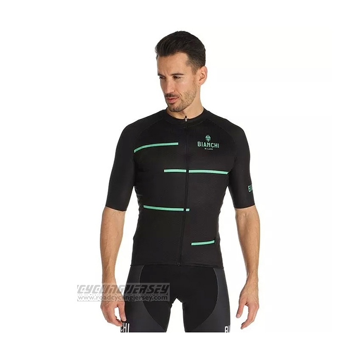2021 Cycling Jersey Bianchi Black Short Sleeve and Bib Short(2)