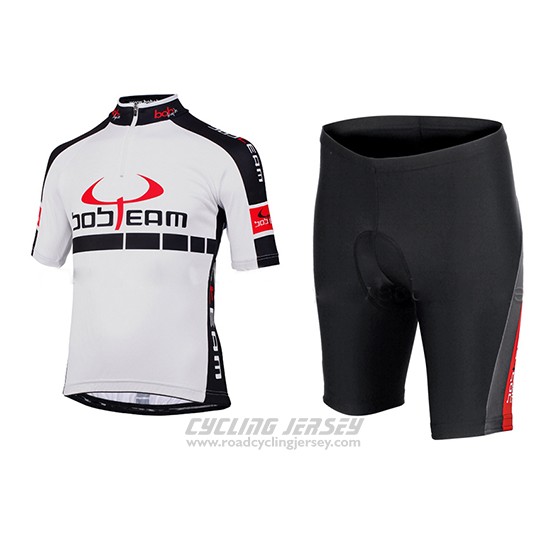 2015 Cycling Jersey Bobteam White Short Sleeve and Bib Short
