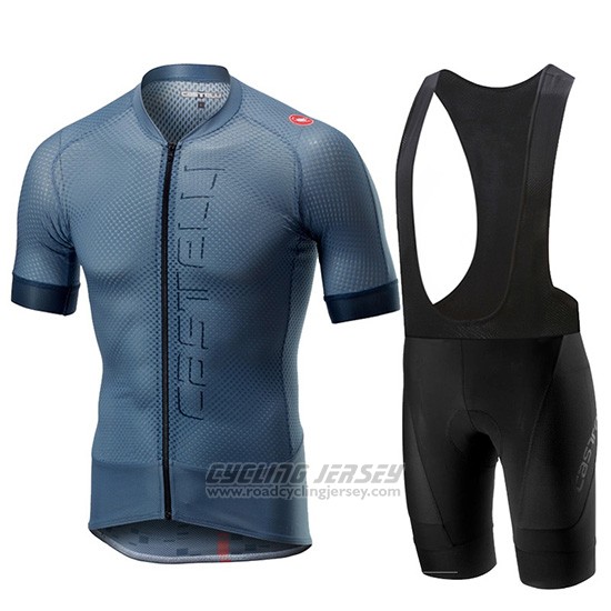 2019 Cycling Jersey Castelli Climber's 2.0 Gray Blue Short Sleeve and Overalls