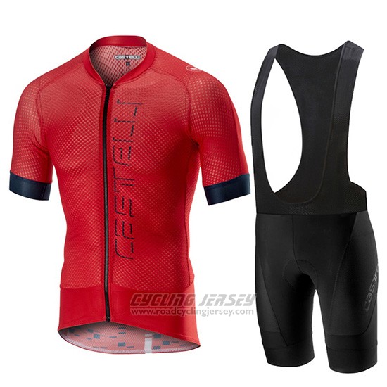 2019 Cycling Jersey Castelli Climber's 2.0 Red Short Sleeve and Overalls