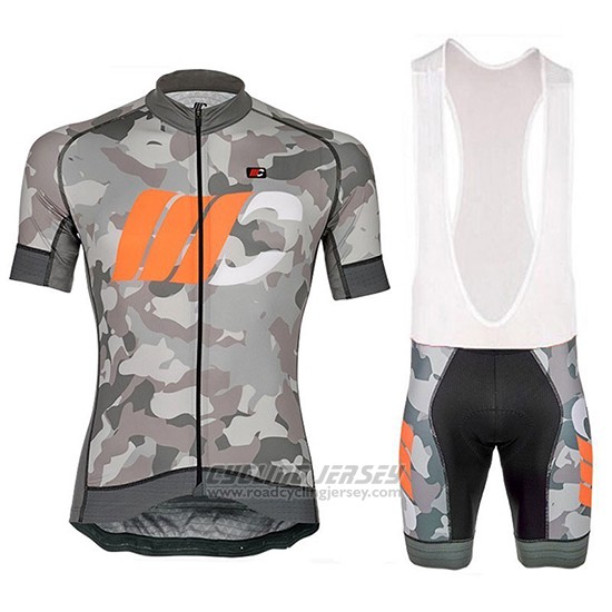 2018 Cycling Jersey Cipollini Prestig Camo Camouflage Orange Short Sleeve and Overalls