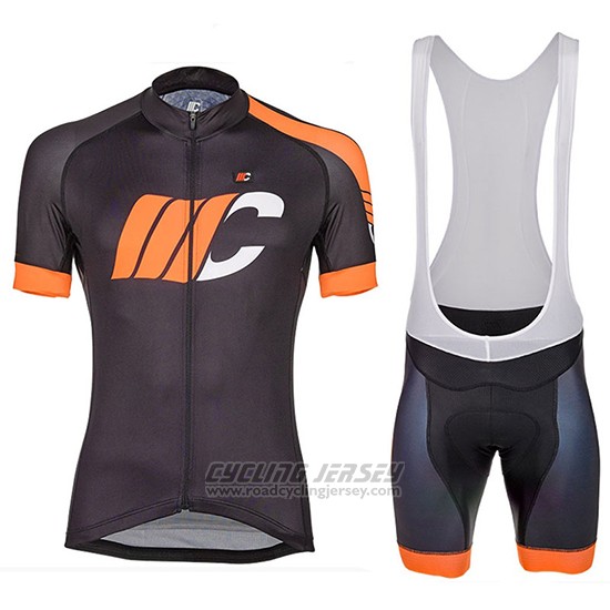 2018 Cycling Jersey Cipollini Easy Black and Orange Short Sleeve and Bib Short
