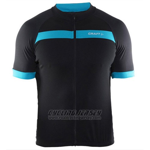 2016 Cycling Jersey Craft Black and Blue Short Sleeve and Bib Short