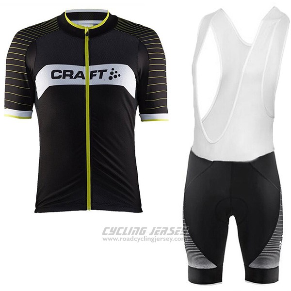 2017 Cycling Jersey Craft Black Short Sleeve and Bib Short