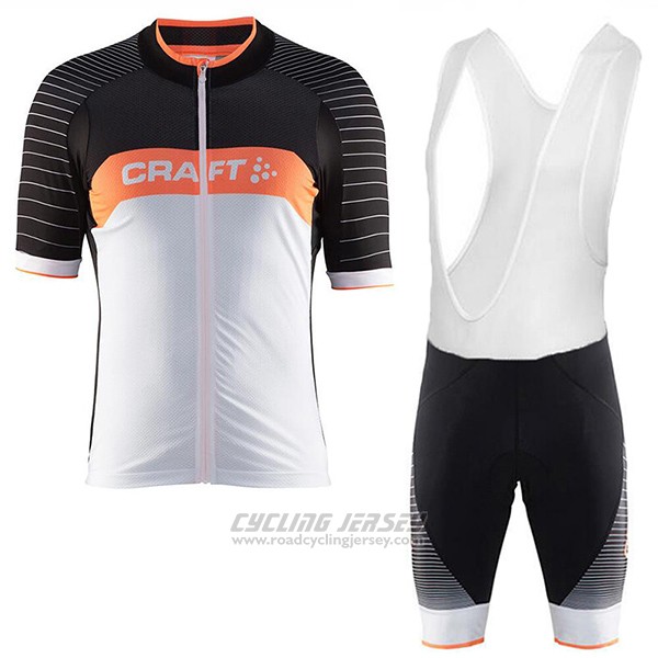 2017 Cycling Jersey Craft Gray and Black Short Sleeve and Bib Short