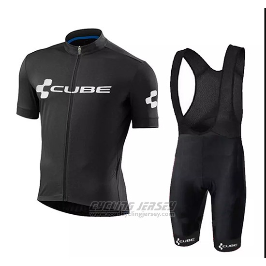 2018 Cycling Jersey Cube Black Short Sleeve and Bib Short