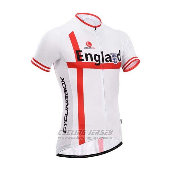 2014 Cycling Jersey Fox Cyclingbox Bright White Short Sleeve and Bib Short