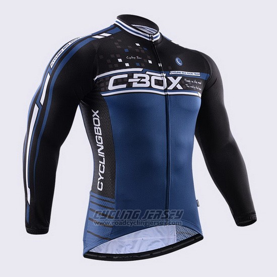 2015 Cycling Jersey Fox Cyclingbox Blue Long Sleeve and Bib Tight