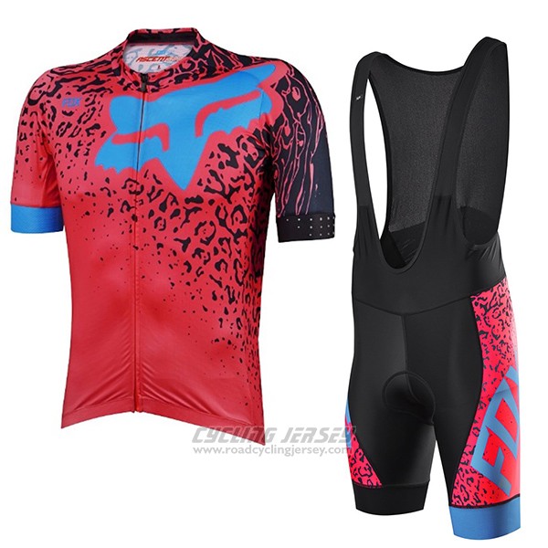 2017 Cycling Jersey Fox Ascent Comp Red Short Sleeve and Bib Short