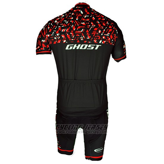 2018 Cycling Jersey Ghost Red Black Short Sleeve and Bib Short