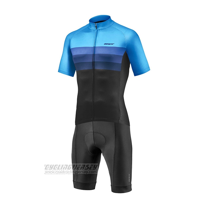 2021 Cycling Jersey Giant Black Blue Short Sleeve and Bib Short(1)