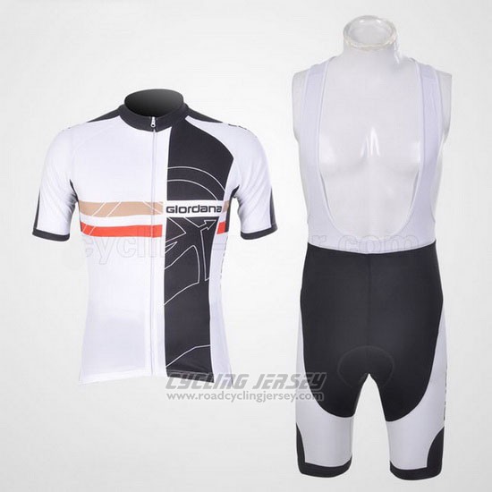 2011 Cycling Jersey Giordana Black White Short Sleeve and Bib Short