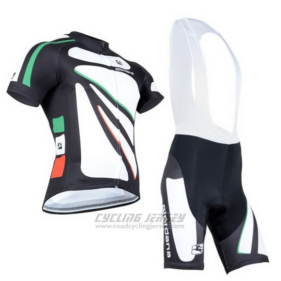 2014 Cycling Jersey Giordana Black and White Short Sleeve and Bib Short
