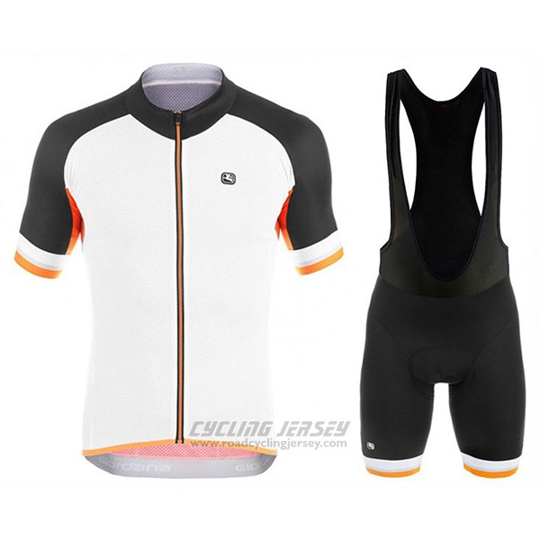 2017 Cycling Jersey Giordana Silver Line Black and White Short Sleeve and Bib Short