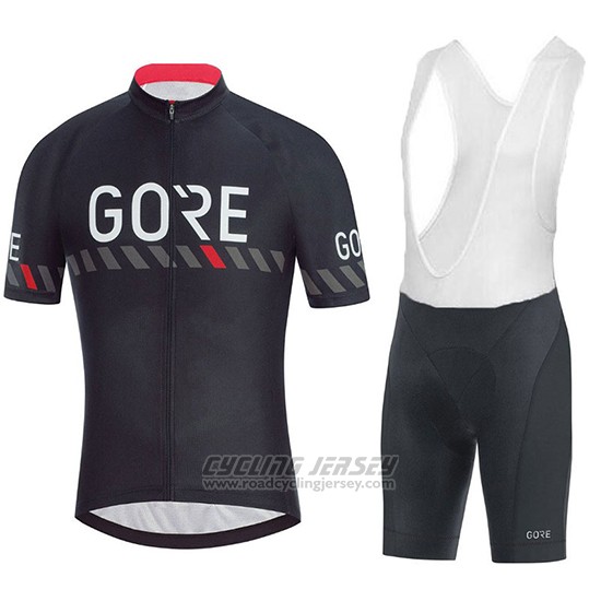 2018 Cycling Jersey Gore C3 Black Short Sleeve and Bib Short