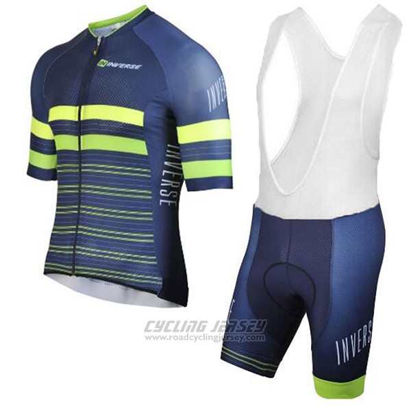 2017 Cycling Jersey Inverse Blue Short Sleeve and Bib Short