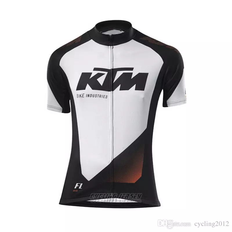 2018 Cycling Jersey Ktm White Black Short Sleeve and Bib Short