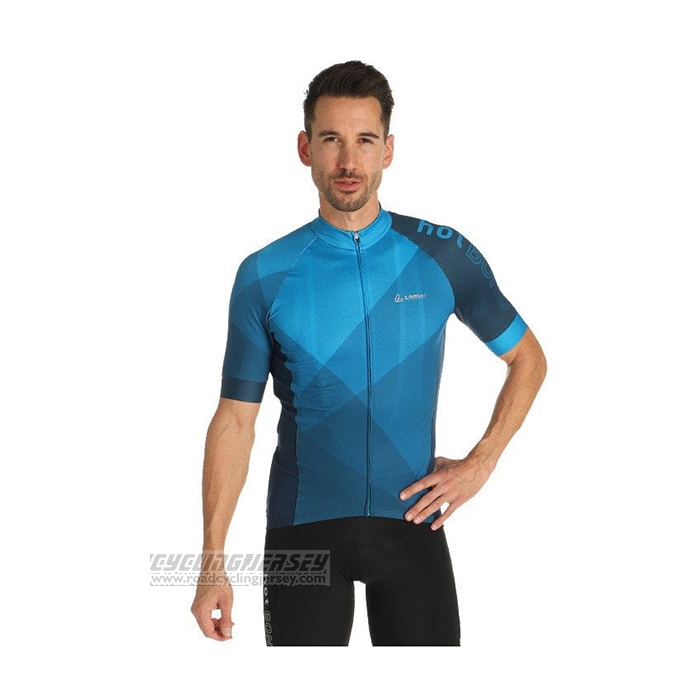 2021 Cycling Jersey Loffler Blue Short Sleeve and Bib Short