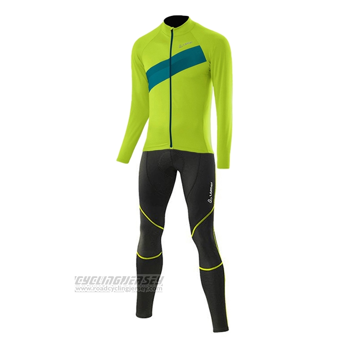 2021 Cycling Jersey Loffler Green Long Sleeve and Bib Short