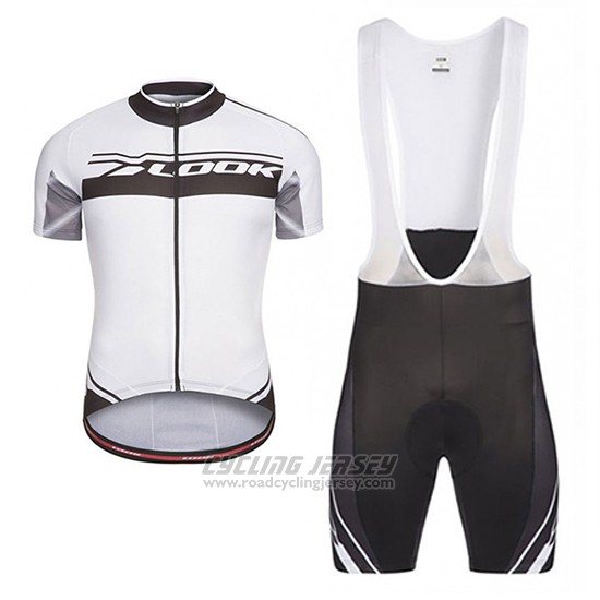 2017 Cycling Jersey Look Pro Equipo Black and White Short Sleeve and Bib Short