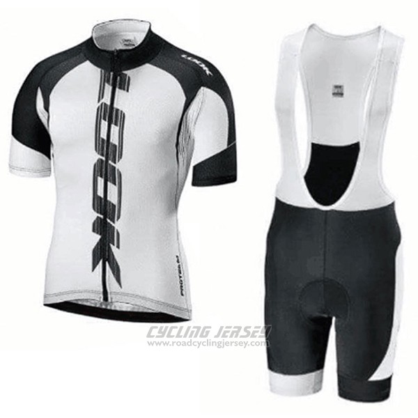 2017 Cycling Jersey Look White Short Sleeve and Bib Short
