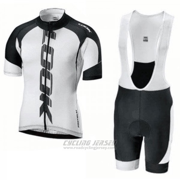 2018 Cycling Jersey Look Black White Short Sleeve Salopette