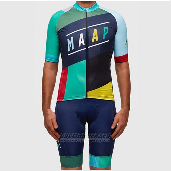 2017 Cycling Jersey Maap Blue and Sky Blueee Short Sleeve and Bib Short