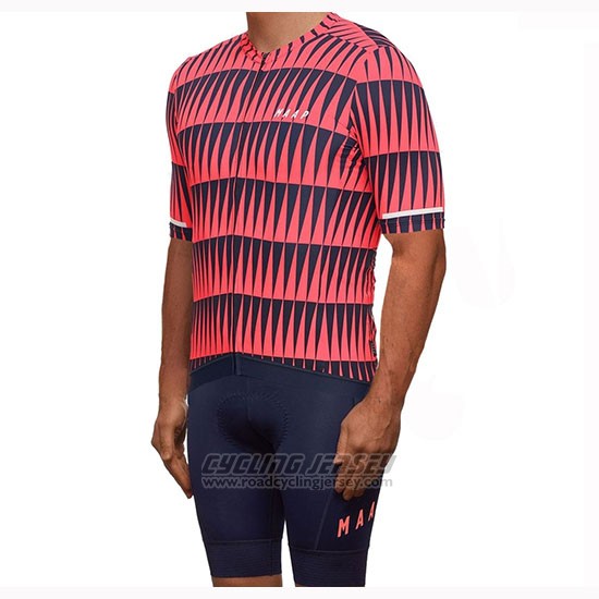 2019 Cycling Jersey Maap Red Black Short Sleeve and Bib Short