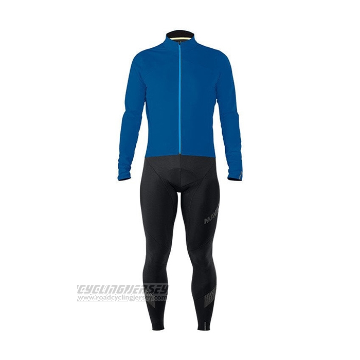 2021 Cycling Jersey Mavic Blue Long Sleeve and Bib Short