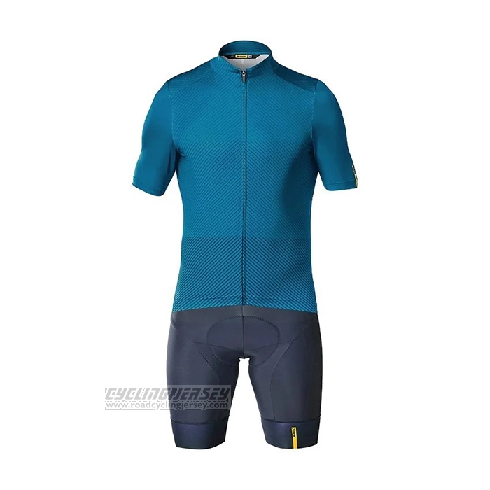 2021 Cycling Jersey Mavic Blue Short Sleeve and Bib Short