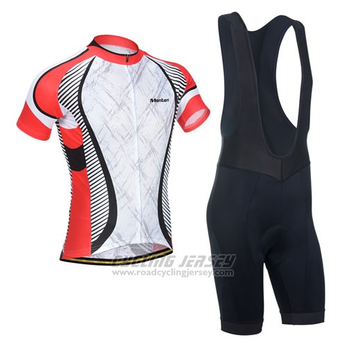 2014 Cycling Jersey Monton Orange and White Short Sleeve and Bib Short