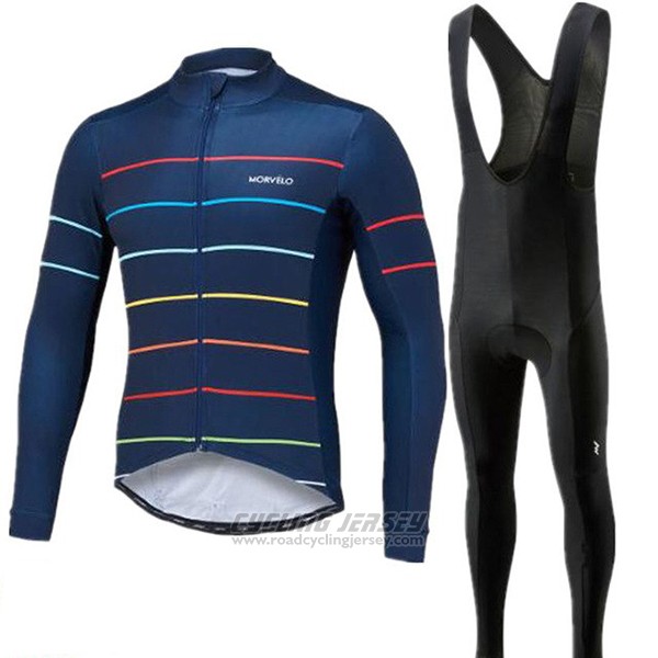 2018 Cycling Jersey Morvelo Deep Blue Short Sleeve and Bib Short