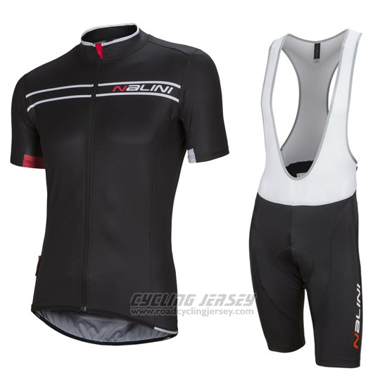 2016 Cycling Jersey Nalini Black Short Sleeve and Bib Short