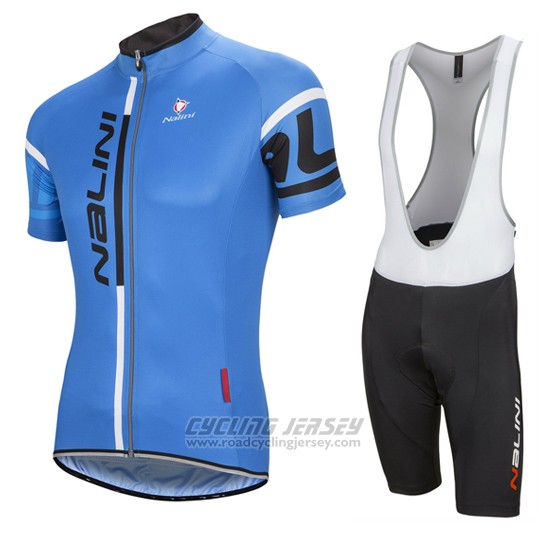 2016 Cycling Jersey Nalini Bluee Short Sleeve and Bib Short