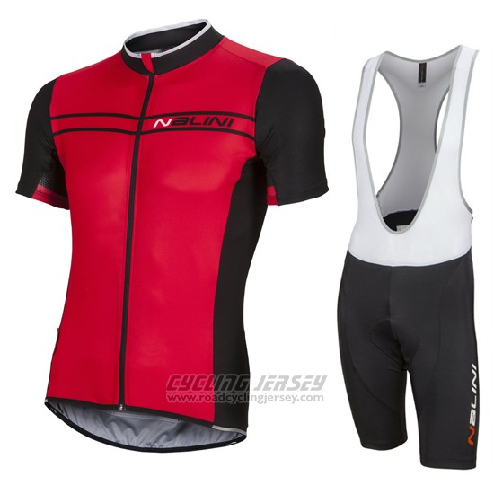 2016 Cycling Jersey Nalini Dark Red Short Sleeve and Bib Short