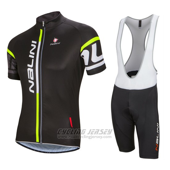 2016 Cycling Jersey Nalini Deep Black Short Sleeve and Bib Short