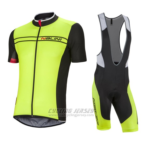 2016 Cycling Jersey Nalini Green Short Sleeve and Bib Short